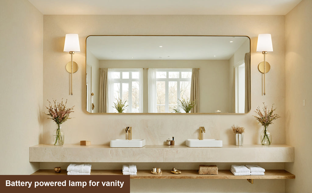 Wall Sconces Battery Operated Set of 2, Wireless Wall Sconces Set of Two, 10 Colors Battery Wall Sconce, 5200mAh Dimmable Bulbs and Remote, for Bedroom Living Room, Hallway Decor (24 inch)