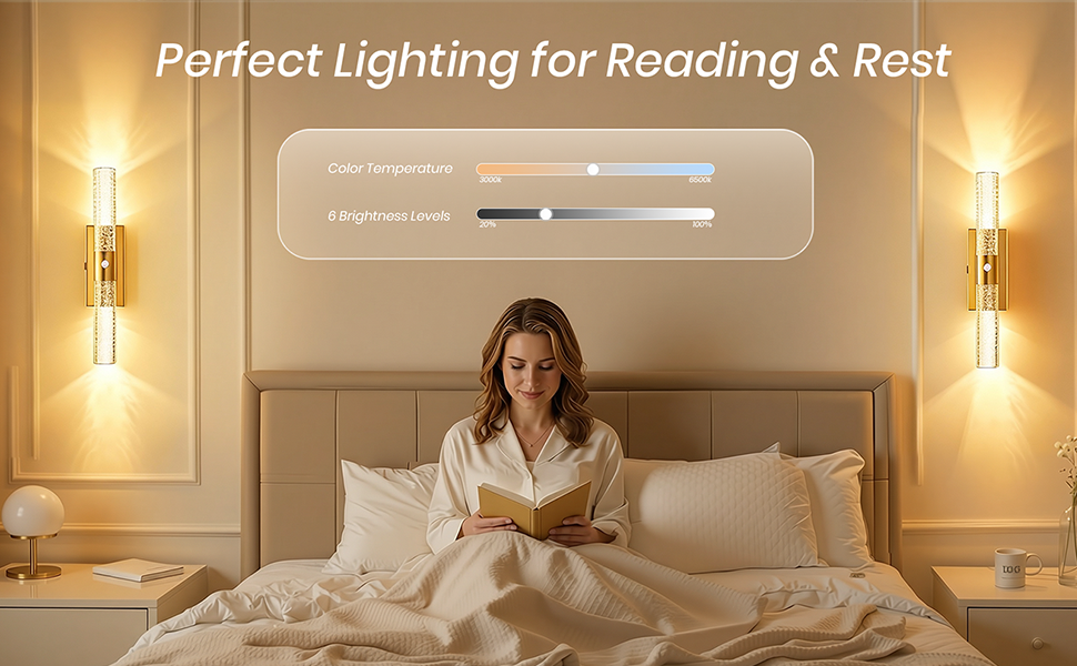 Motion Sensor Wall Sconces Battery Operated Set of 2, Rechargeable Wall Sconce, 3CCT Battery Wall Sconce, 12000mAh Dimmable with Remote for Bedroom, Living rome, Hallway (15.3 inch)